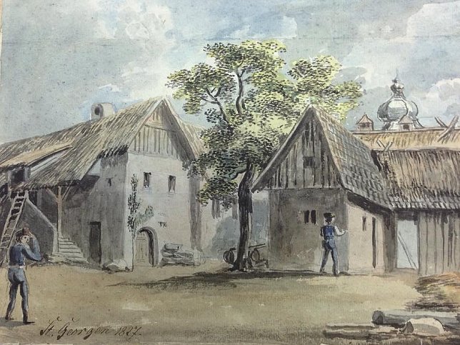 Sankt Georgen, Dorfansicht, 1827